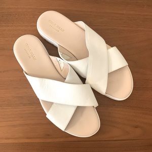 Cole Haan White Leather Sandals